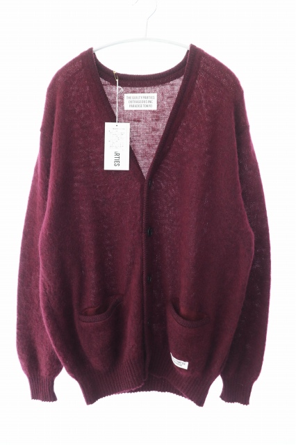 ワコマリア WACKO MARIA 22AW MOHAIR CARDIGAN BURGUNDY モヘア ニット 