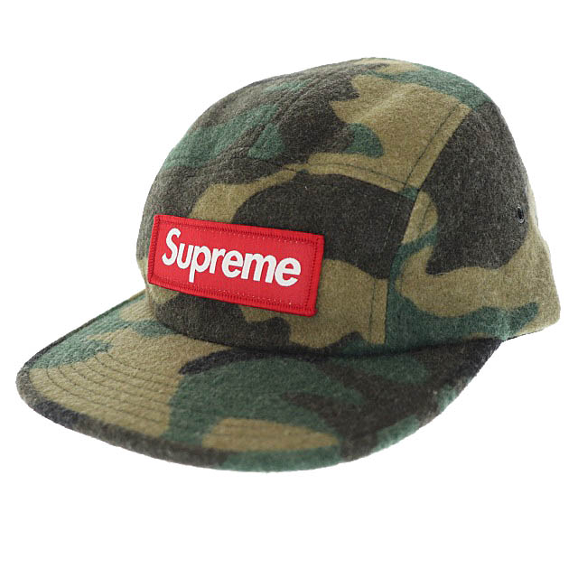 17AW SUPREME Camo Wool Camp Cap