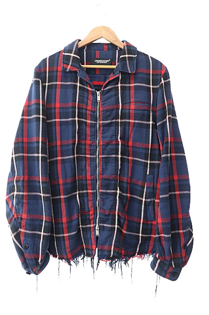 アンダーカバー UNDERCOVER 23SS 裾タチキりブルゾン チェック柄 