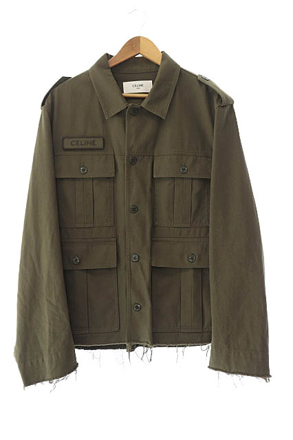 セリーヌ 折り畳め CELINE 20SS ミリタリーシャツ 軽量コットンツイル 