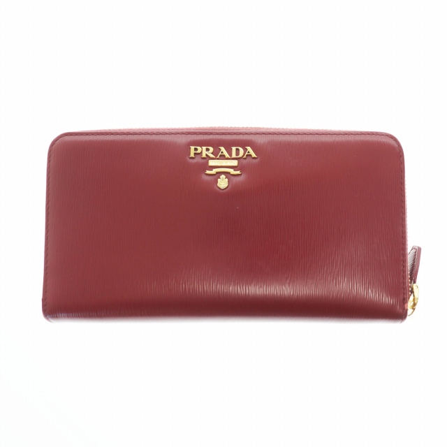 プラダ PRADA VITELLO MOVE ヴィッテ ロムーブ ロゴ レザー ラウンド  