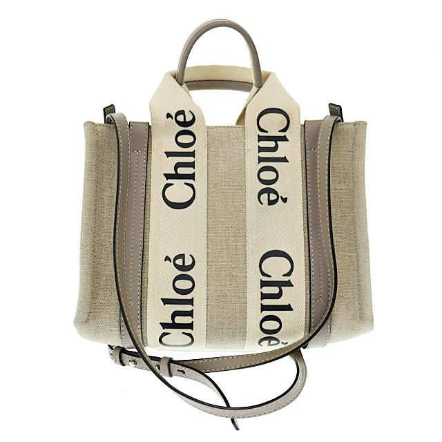 クロエ キャンバストート ストラップつき クロエ CHLOE Woody