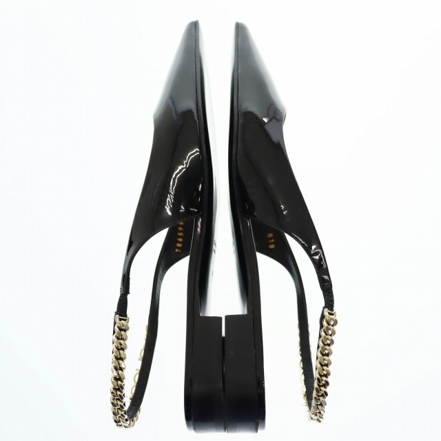 【中古】グッチ GUCCI 24AW シニョリーア スリングバック フラット バレエシューズ 39 ブラック ☆AA★▲■● 250125 グッチ GUCCI 24AW シニョリーア スリングバック フラット バレエ