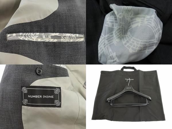 ナンバーナイン スーツ セットアップ オリジナル サイズ2 M〜L ダークグレー ナンバーナイン スーツ セットアップ オリジナル サイズ2 M〜L