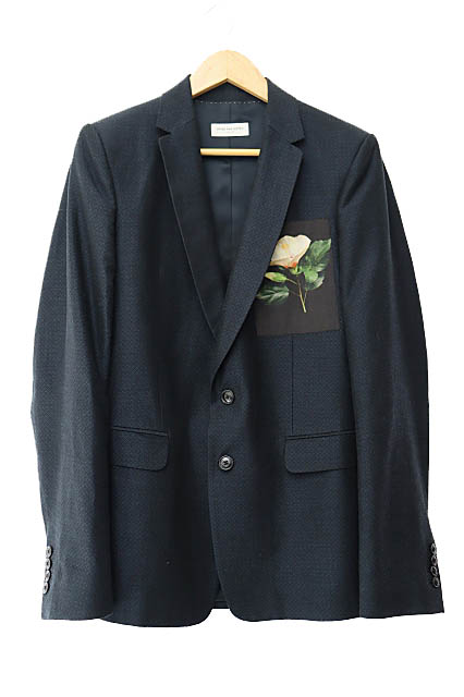 ドリスヴァンノッテン DRIES VAN NOTEN 14SS 花パッチ 2B テーラード 