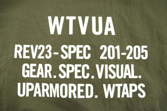 ダブルタップス WTAPS 22SS SMOCK JACKET KHAKI ロゴ プリント