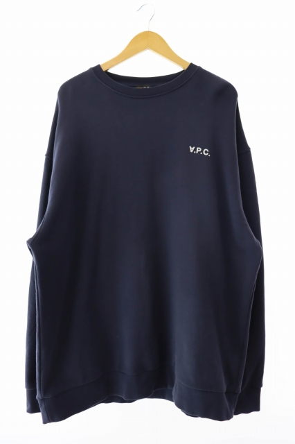アーペーセー A.P.C. ロゴプリント クルーネック スウェット 