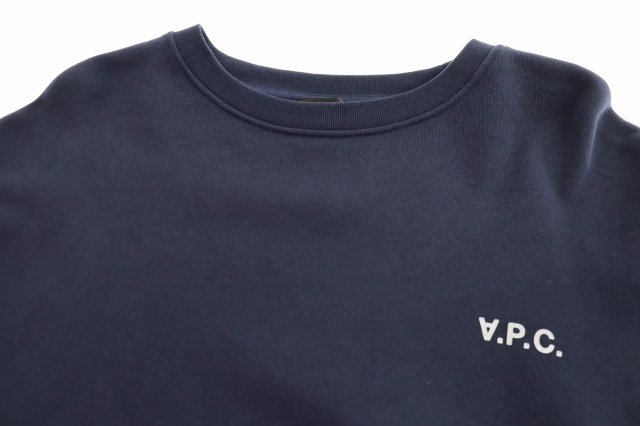 アーペーセー A.P.C. ロゴプリント クルーネック スウェット