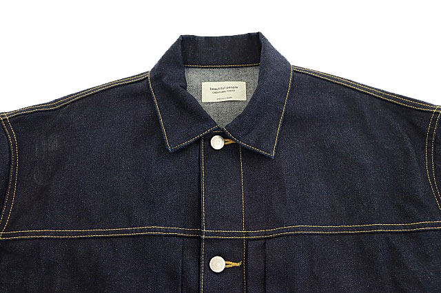 beautiful people デニムジャケット　ブラック GU ブラッシュドデニムジャケット beautiful people ブラック