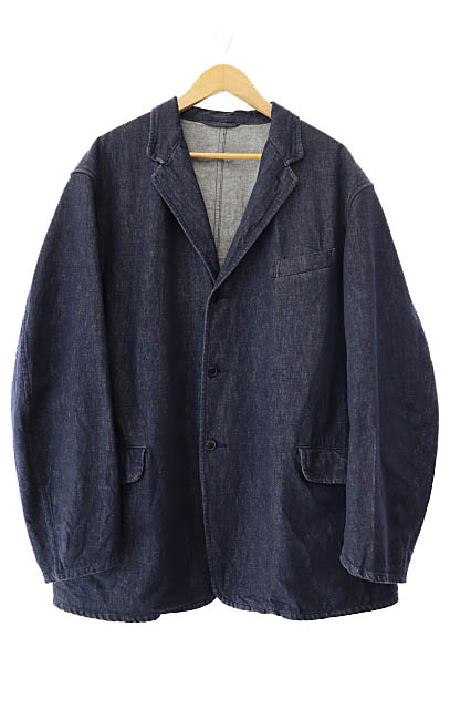 コモリ COMOLI 25SS ネイビーデニム ジャケット テーラード ブレザー 