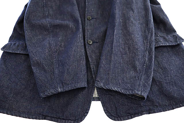 コモリ COMOLI 25SS ネイビーデニム ジャケット テーラード ブレザー 
