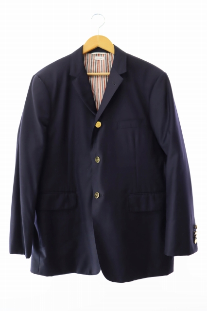 トムブラウン THOM BROWNE テーラード ジャケット MJC001A00096 紺 