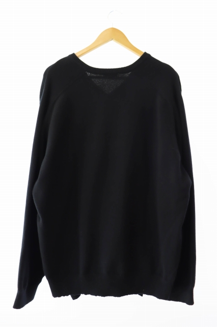 バレンシアガ BALENCIAGA 22SS カットオフ加工 オーバーサイズ Vネック 