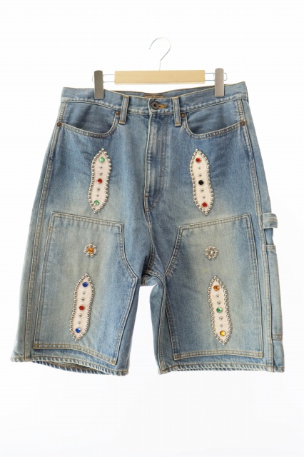 キャピタル kapital 24SS 14oz DENIM SHORTS STUDS REMAKE スタッズ 