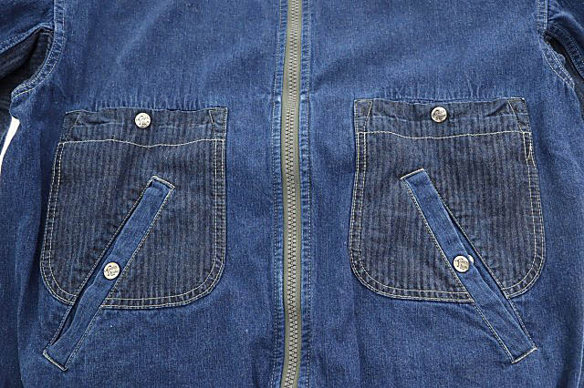 テンダーロイン TENDERLOIN 23SS DENIM HB MA-1 INDIGO ジップアップ
