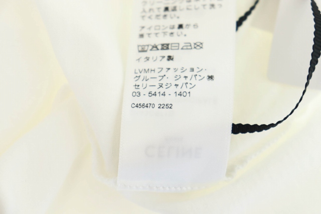 セリーヌ CELINE スクリーンプリント ドロップショルダー コットン