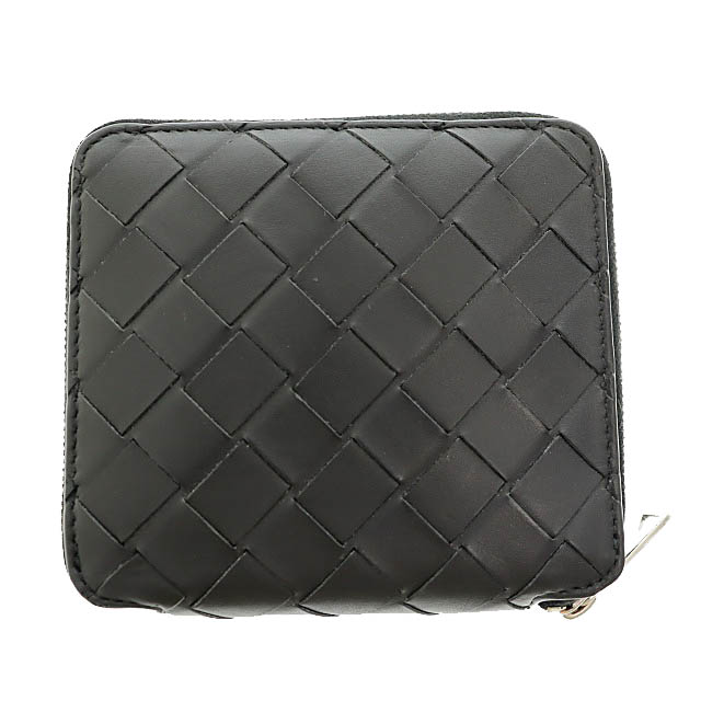 美品❗️ BOTTEGA VENETA イントレチャート ブラックレザー 折り財布 ボッテガヴェネタ 財布/二つ折り財布 BOTTEGA VENETA 折財布 イントレ