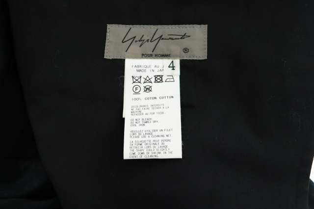 ヨウジヤマモト YOHJI YAMAMOTO POUR HOMME プールオム クロップド