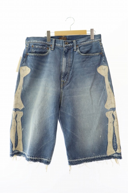 キャピタル kapital 14oz Skull Bone Denim Shorts 14オンス