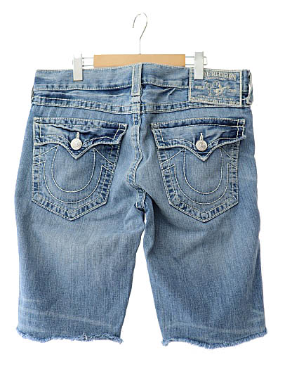B451-22 USA製 TRUE RELIGION デニム ハーフパンツ 26 B451-22 USA製 TRUE RELIGION デニム ハーフパンツ 26