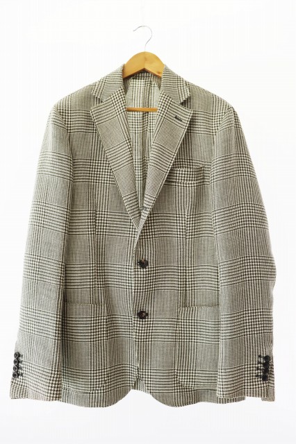 【中古】サルトリオ SARTORIO グレンチェック テーラード ジャケット 23SSSA00157 50R08 BROWN ● 250821 サルトリオ SARTORIO グレンチェック テーラード ジャケット
