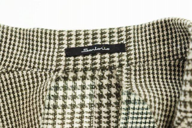 【中古】サルトリオ SARTORIO グレンチェック テーラード ジャケット 23SSSA00157 50R08 BROWN ● 250821 サルトリオ SARTORIO グレンチェック テーラード ジャケット