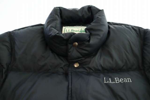 古着 80s エルエルビーン ダウンベスト ジャケット ブラック 黒 ② 古着 70～80年代 エルエルビーン L.L.Bean ダウンベスト メンズXL相当