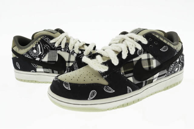 【中古】NIKE ×TRAVIS SCOTT トラヴィススコット SB DUNK LOW PRM QS SPECIAL BOX CT5053-001 ☆AA★▲■250915 ナイキ NIKE ×TRAVIS SCOTT トラヴィススコット SB DUNK LOW PRM QS