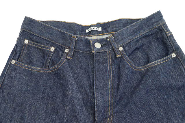 オーラリー AURALEE HARD TWIST DENIM 5P PANTS INDIGO ハード