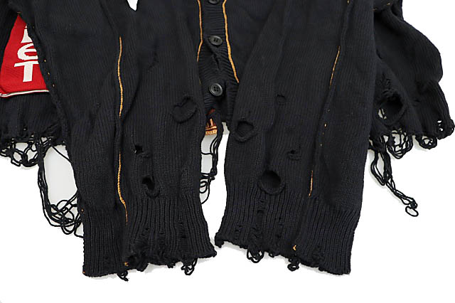 ダブレット doublet 25SS RECYCLE DENIM YARN CARDIGAN リサイクル 