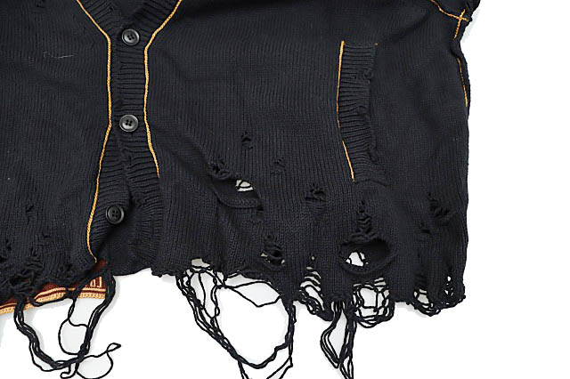 ダブレット doublet 25SS RECYCLE DENIM YARN CARDIGAN リサイクル 