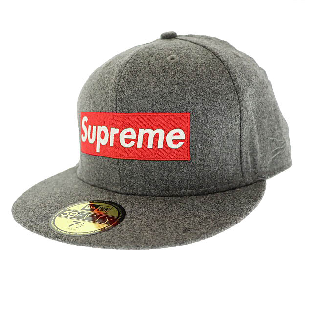【美品】SUPREME 刺繍ロゴ ベースボールキャップ グレー SUPREME 刺繍ロゴ ベースボールキャップ グレー