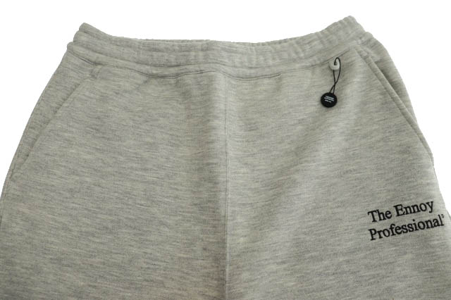 ENNOY / 25SS スウェットパンツ/L/コットン/グレー/SS25BRENPT01NTL ザエンノイプロフェッショナル The ennoy Professional 25SS Sweat