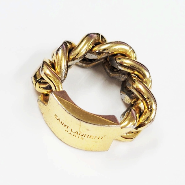 サンローラン パリ SAINT LAURENT PARIS BAGUE CHAINE GOURMET ロゴ