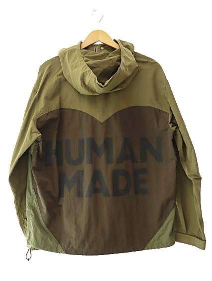 ヒューマンメイド HUMAN MADE ハーフボタン ロゴ プリント アノラック  