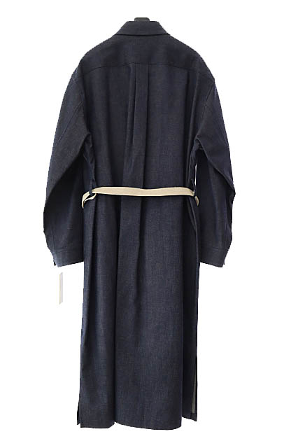 IRENISA イレニサ 23AW SHIRT COAT WITH LINEN MIX BELT デニム IRENISA イレニサ 23AW SHIRT COAT WITH LINEN MIX BELT デニム