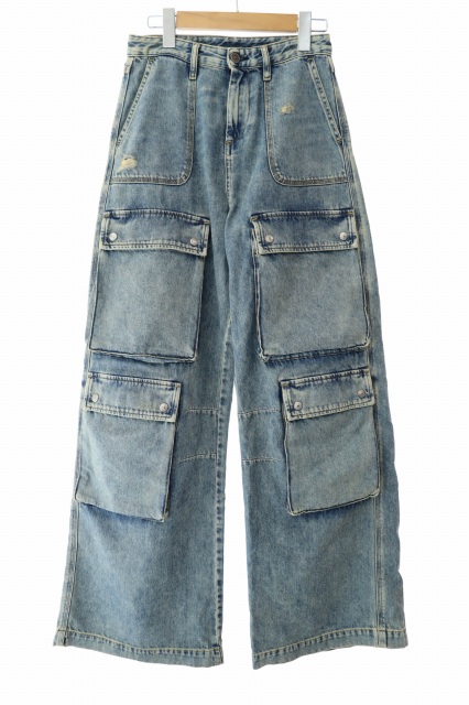 ディーゼル DIESEL カーゴ ワイド デニム パンツ P-MIRTA-OUT A15757