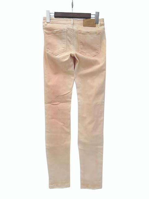 Zara Trafaluc ザラ トラファルック ダメージ加工 ストレッチ カラー デニム スキニー パンツ 34 サーモンピンク レディース 036 ベクトルパーク