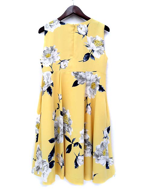 フレイアイディー Fray I D ワンピース 0 S 黄 イエロー ポリエステル ノースリーブ ミニ 花柄 Fwfo レディース 036 ベクトルパーク