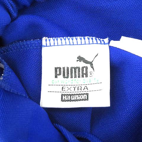 希少カラー【PUMA】ロゴ刺繍トラックパンツ・ジャージ　水色 PUMA プーマ ジャージ L 刺繍ロゴ ワンポイントロゴ バイカラー