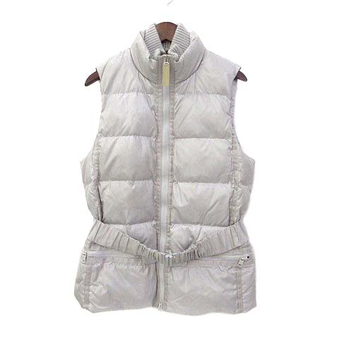 アルマーニエクスチェンジ A X Armani Exchange ダウン ベスト グレー ジップアップ ベルト 無地 シンプル レディース 036 ベクトルパーク
