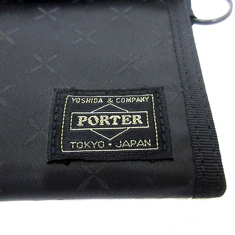 ポーター PORTER 財布 サイフ 黒 ブラック 2つ折り コンパクト