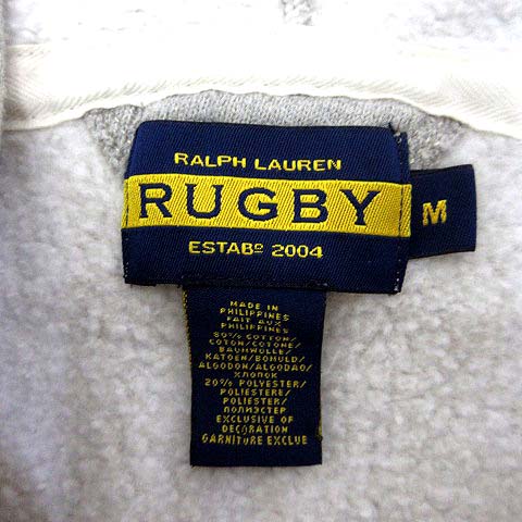 ラルフローレン ラグビー RALPH LAUREN RUGBY パーカー M 灰 グレー