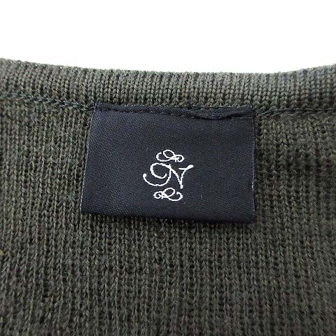 スピック スパン ノーブル Spick Span Noble ニット ワンピース カーキ ウール 長袖 ミニ 無地 シンプル レディース 036 ベクトルパーク