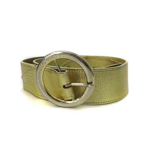 ドルチェ ガッバーナ ドルガバ Dolce Gabbana ベルト ゴールド カラー レザー 無地 シンプル メンズ 036 ベクトルパーク