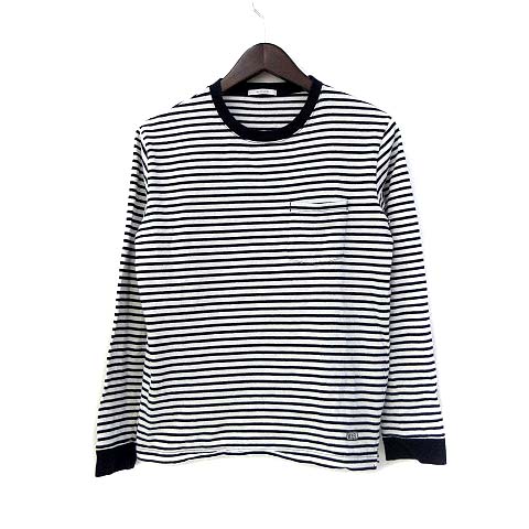 ベイフロー Bayflow Tシャツ 2 M 白 ホワイト コットン 長袖 ボーダー メンズ 036 ベクトルパーク