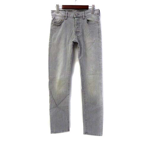 エイチ エム H M デニム パンツ 28 30 S 灰 グレー コットン 無地 シンプル ジーンズ メンズ 036 ベクトルパーク
