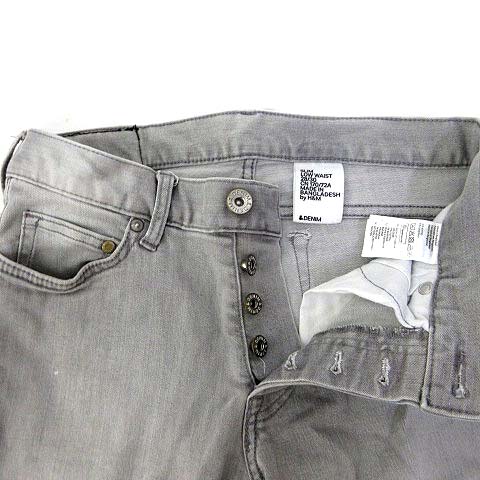 エイチ エム H M デニム パンツ 28 30 S 灰 グレー コットン 無地 シンプル ジーンズ メンズ 036 ベクトルパーク
