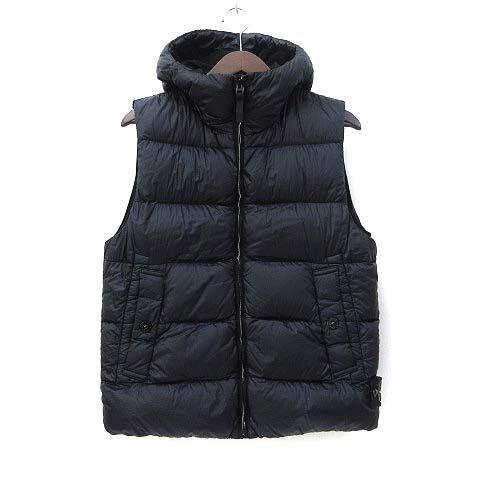 ストーンアイランド Stone Island ダウン ベスト S 黒 ブラック ジップアップ フード付 無地 シンプル 美品 メンズ 036 ベクトルパーク ストーンアイランド Stone Island ダウン ベスト S 黒 ブラック ジップアップ フード付 無地 シンプル 美品 メンズ 036 ベクトルパーク