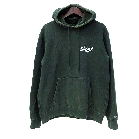 バックチャンネル Back Channel パーカー L 緑 グリーン コットン 長袖 プリント プルオーバー メンズ 036 ベクトルパーク